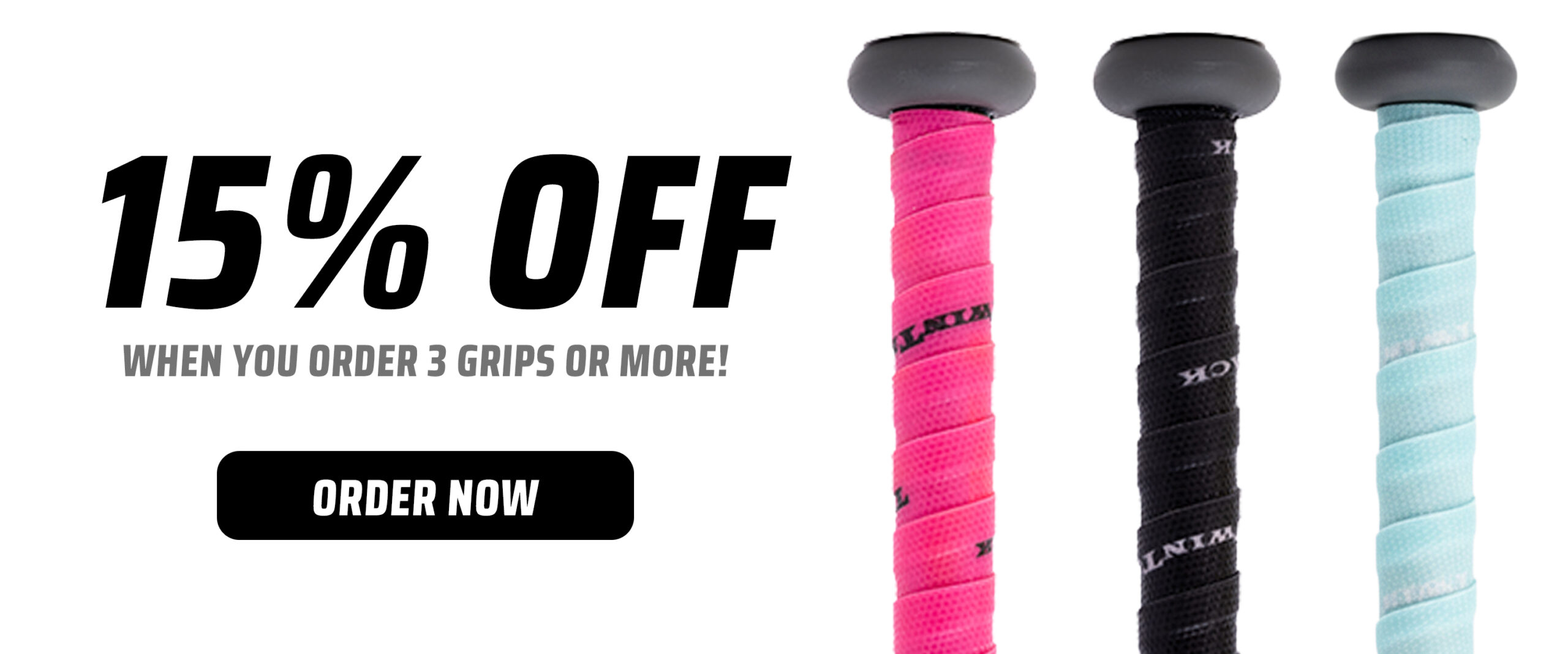 Take an extra 15% off when you order 3 grips or more!